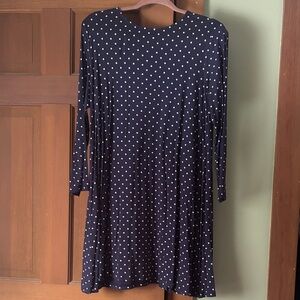 Old Navy Navy Blue Polka Dot Midi Dress